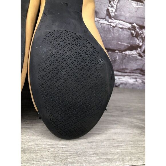 Tory Burch Tan Leather Black Patent Leather Block Heels Women’s Sz 8.5M US/39EU - Picture 13 of 16